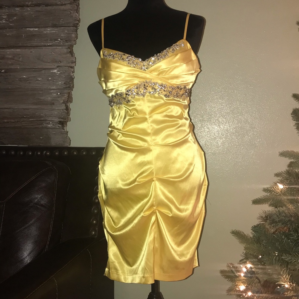 Yellow Sequined Dress